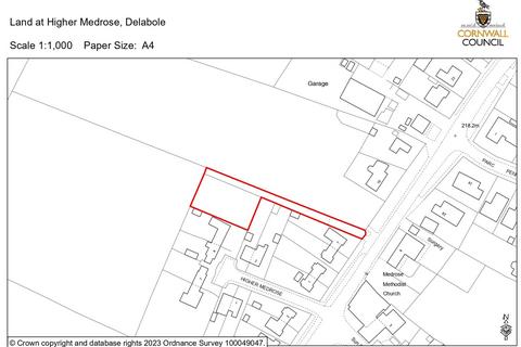 Land for sale, Higher Medrose, Cornwall PL33