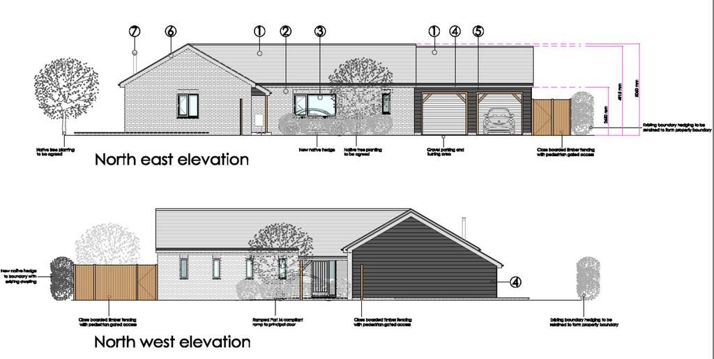 North Elevations, Plot, Askews Lane, Yaxley