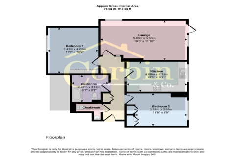 2 bedroom flat to rent, Glenwood, Bournemouth, Dorset