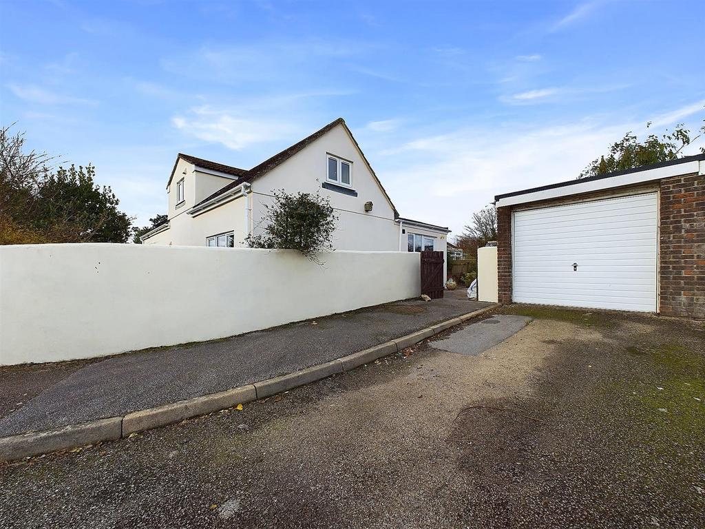 Rear of the house and garage