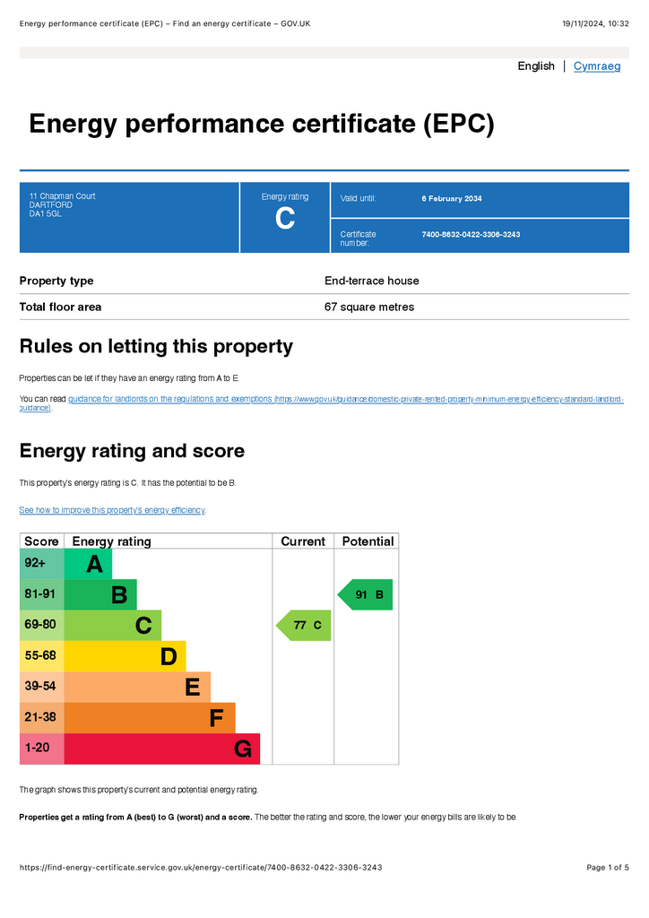 EPC Certificate