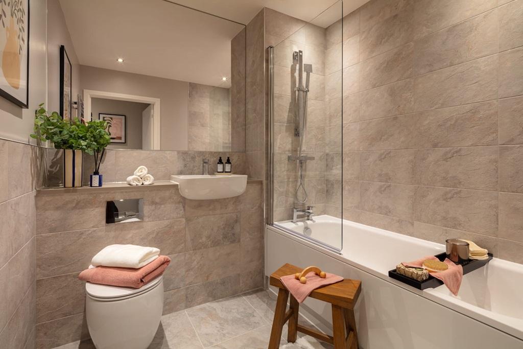 A Taylor Wimpey bathroom is easy to keep clean