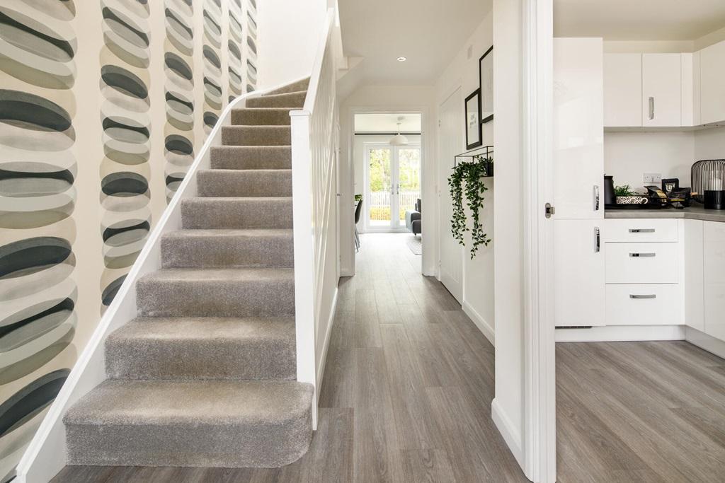 The Andrew home has a bright hallway