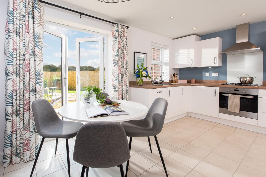 Internal view of Archford kitchen with French...