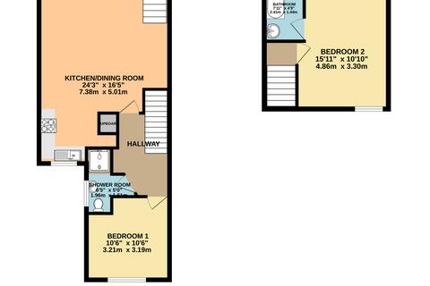 2 bedroom duplex for sale, Crewys Road, London NW2