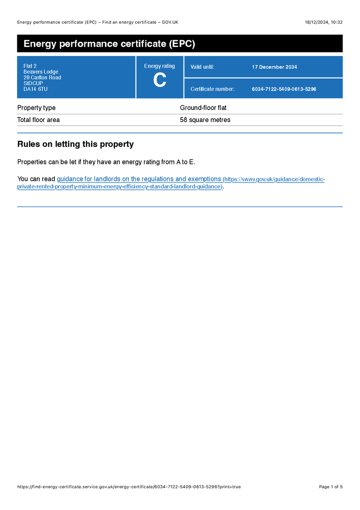 EPC Certificate