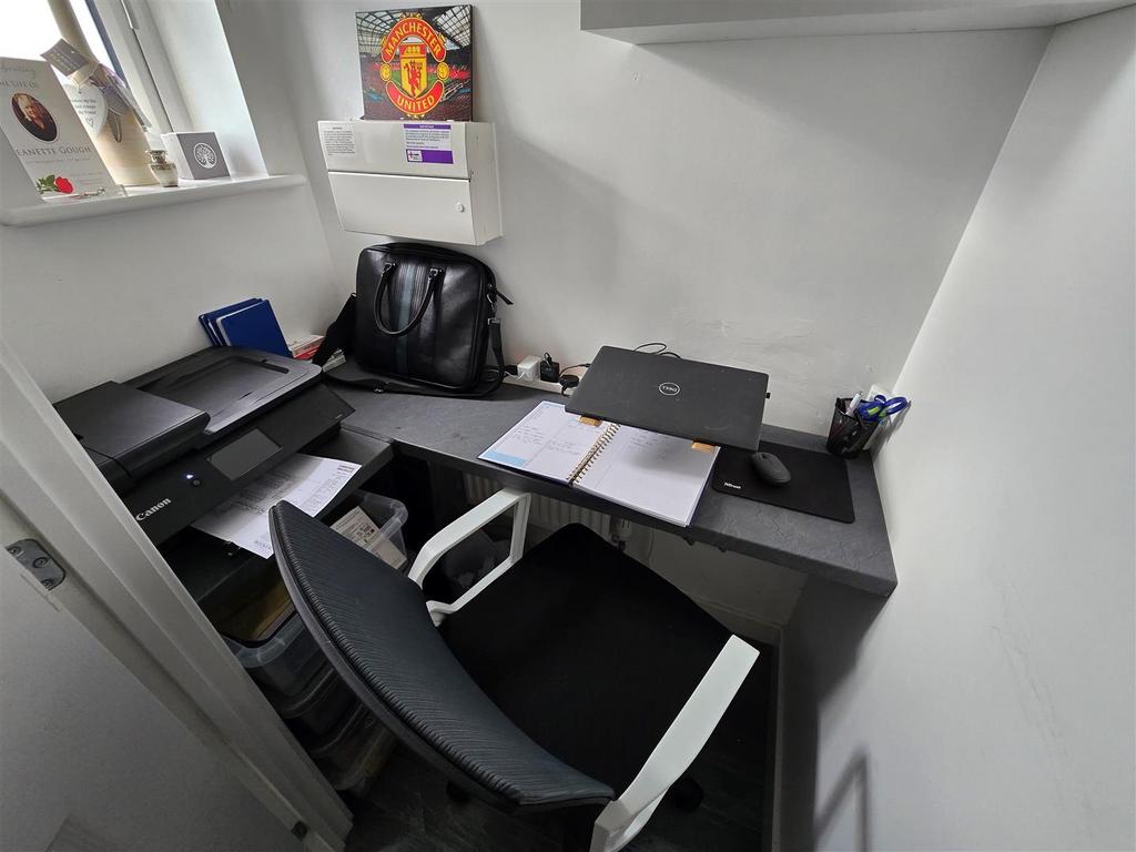 Cloakroom used as study