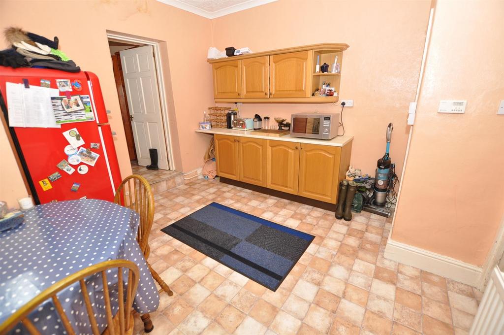 The kitchen, breakfast, dining area