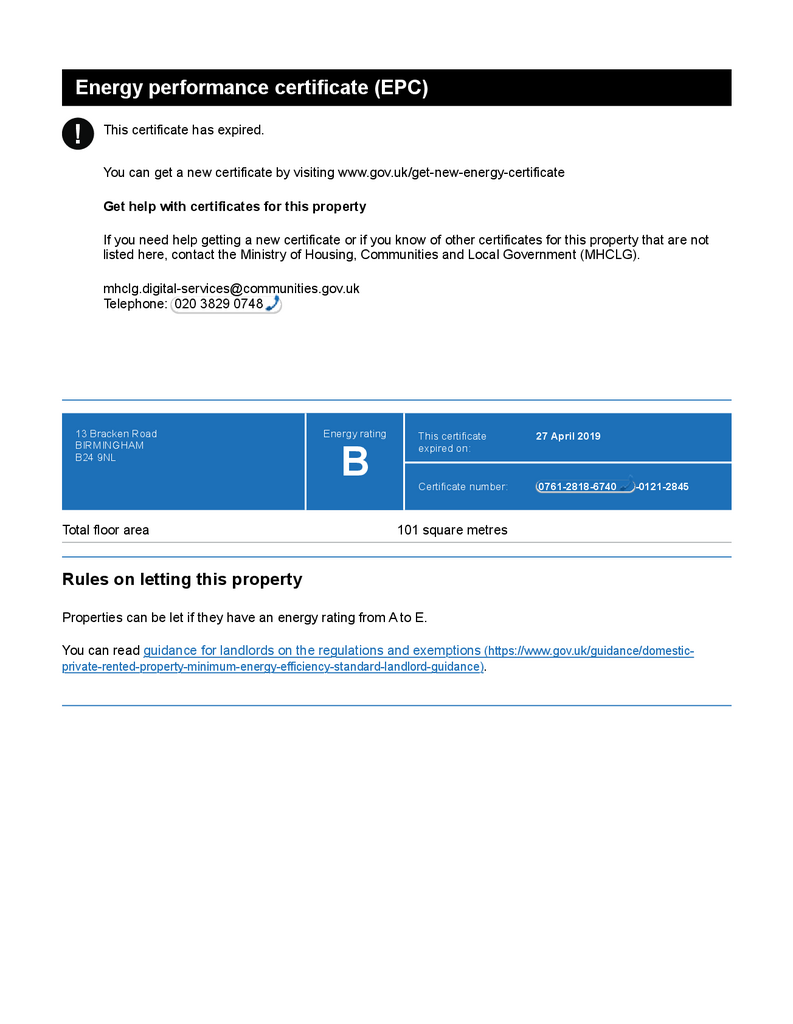 EPC Certificate