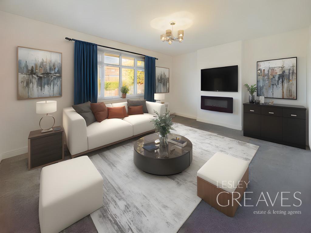 Living Room Virtually Staged