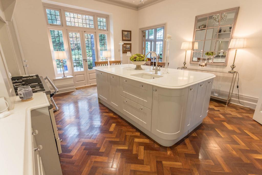 Kitchen with doors to Patio