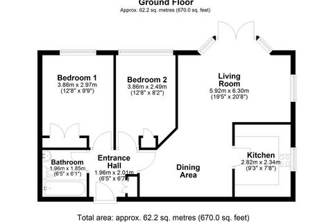 2 bedroom apartment for sale, Abbotsmead, Caversham