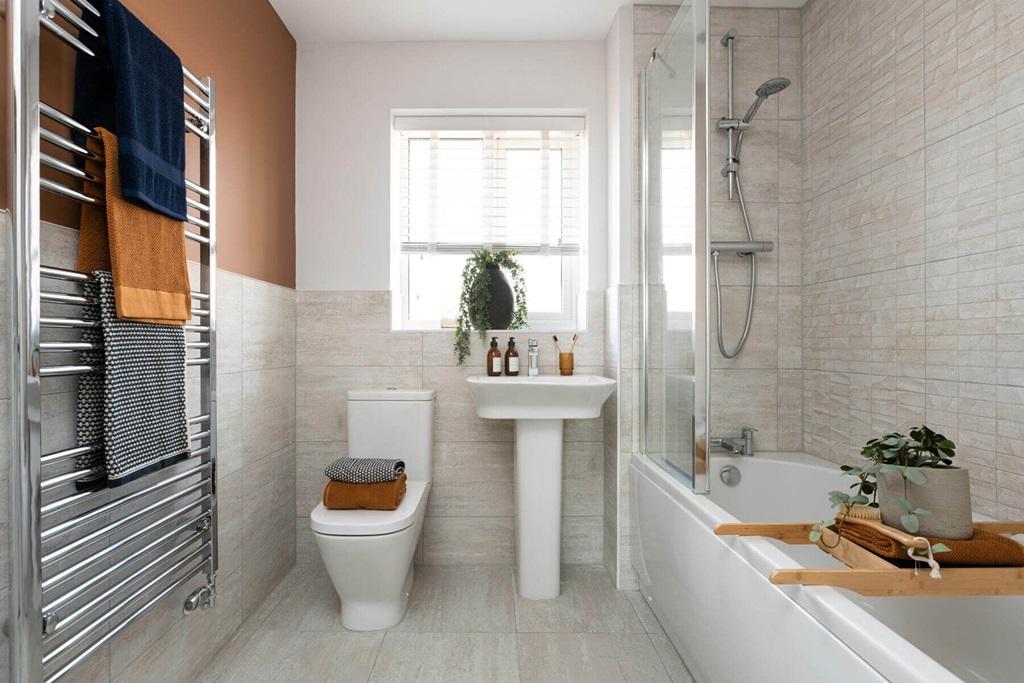 A family bathroom completes the home