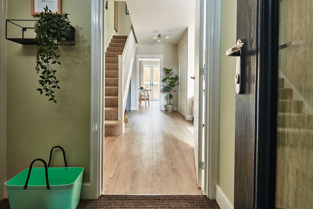 Hallway entrance for coats and shoes