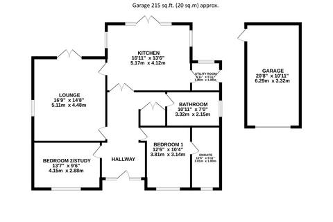 2 bedroom detached bungalow for sale, Chorlton Gardens, Hill Chorlton, ST5