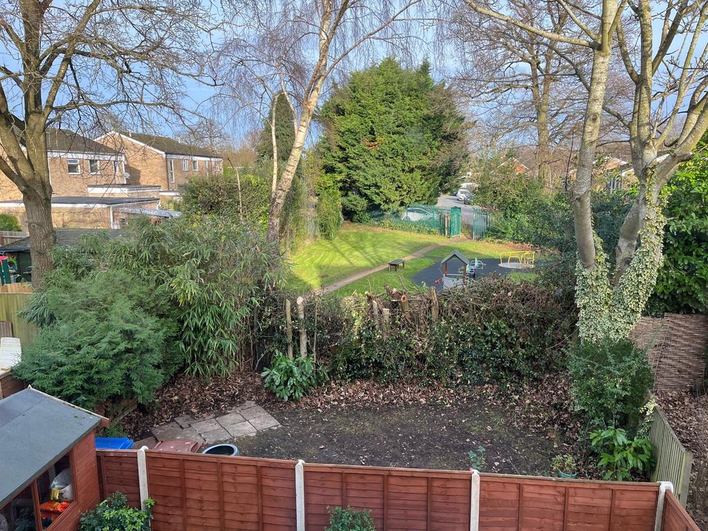 Rear garden backing onto park