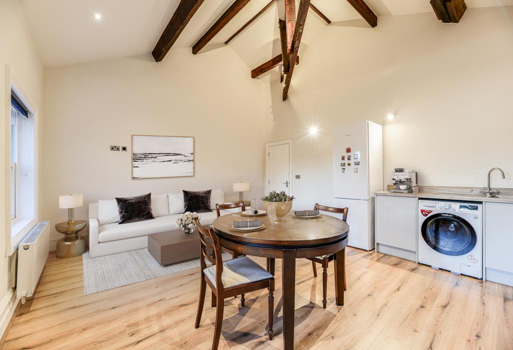 Open plan kitchen  living