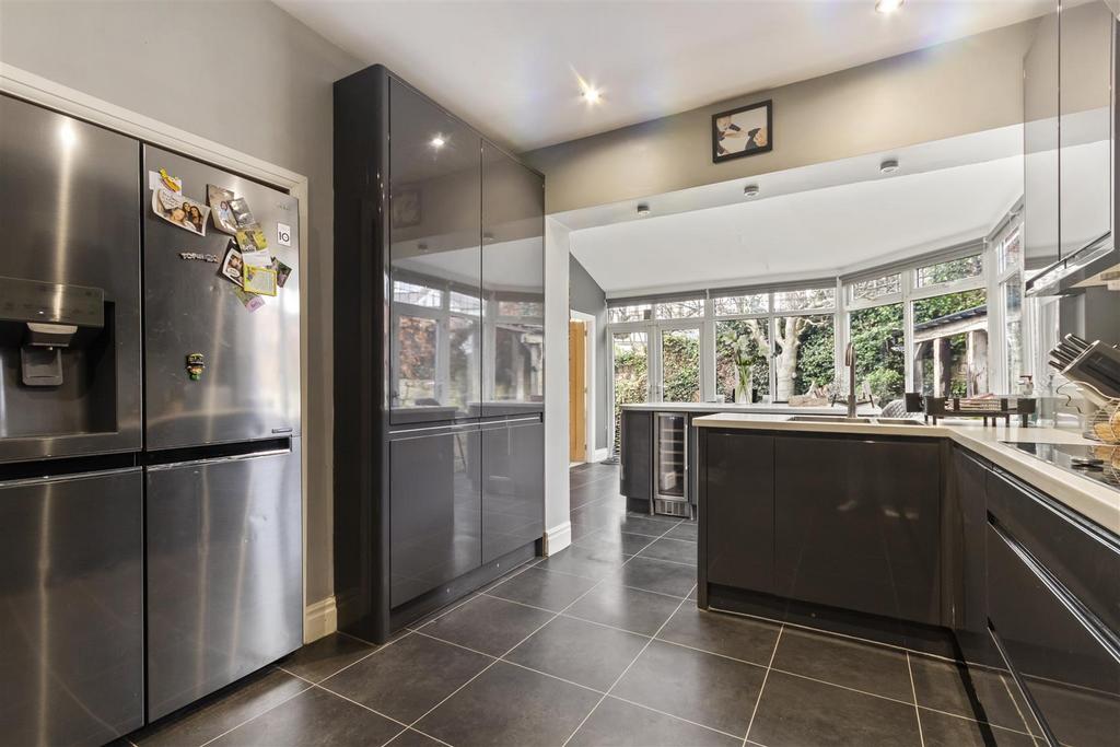 Open plan modern kitchen