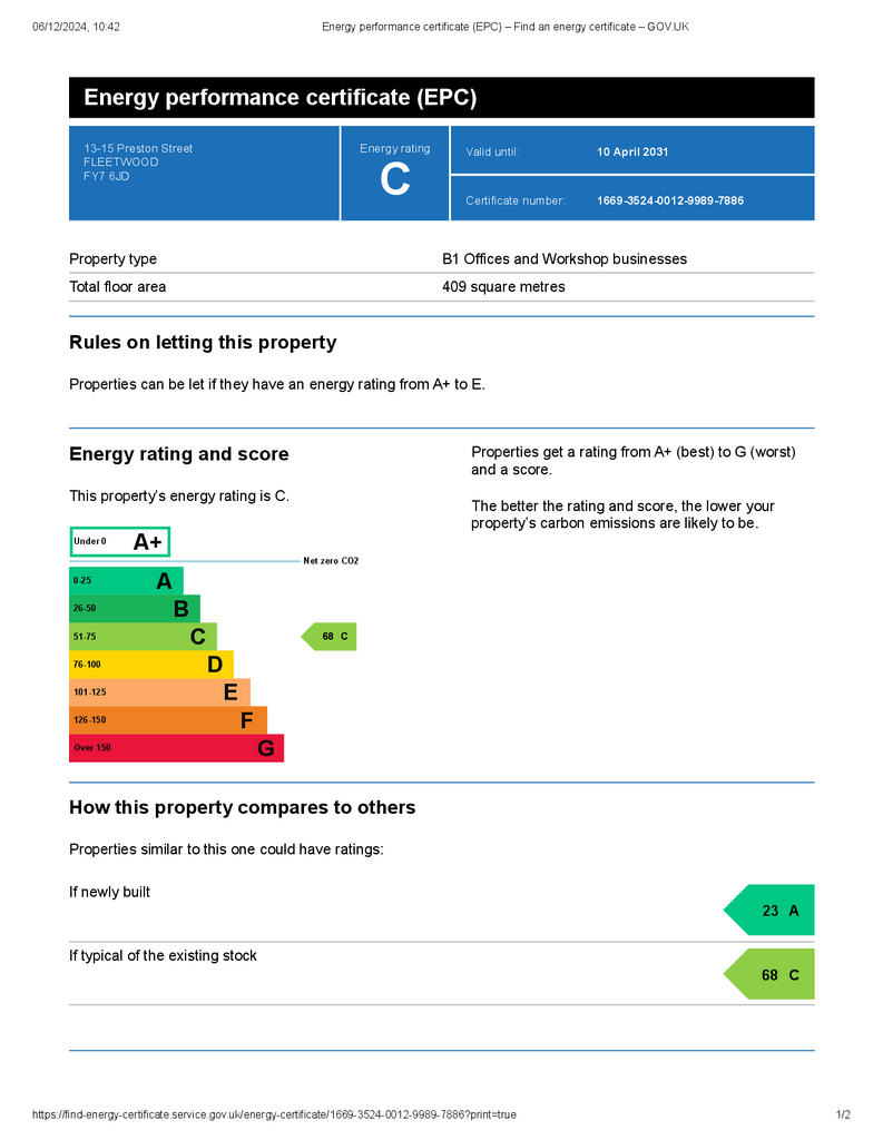 EPC Certificate