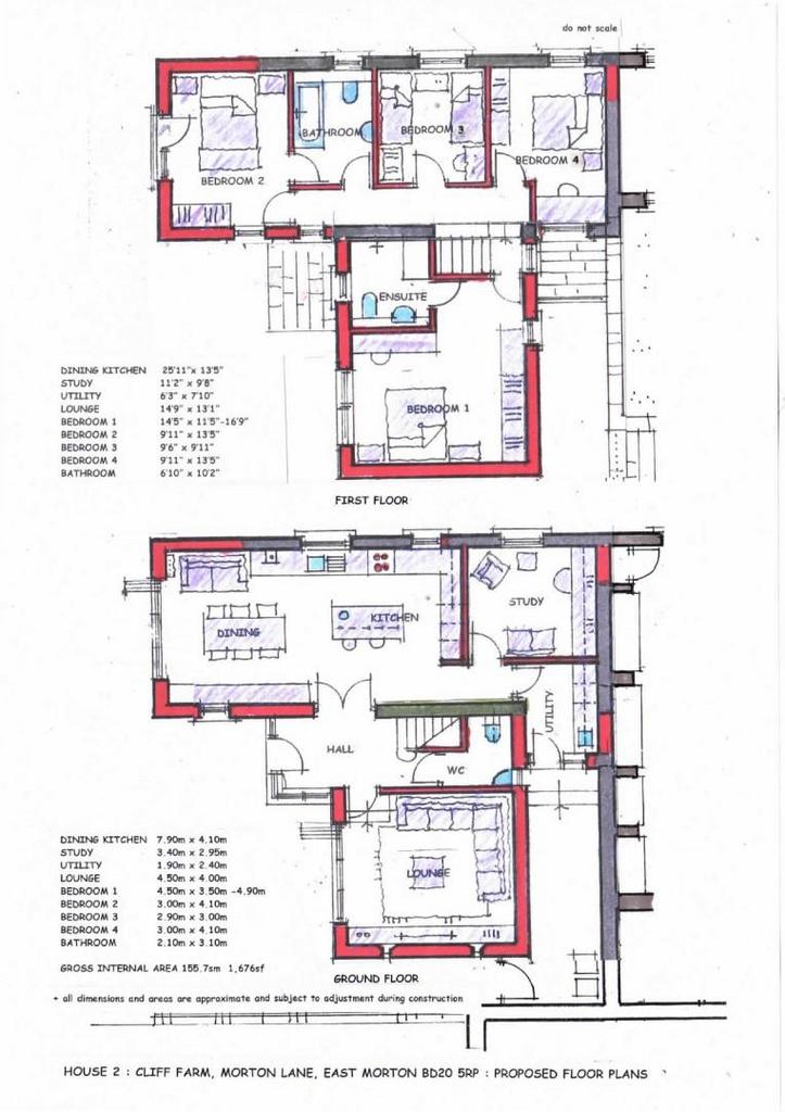 Proposed Floor Plans with furniture indicated page