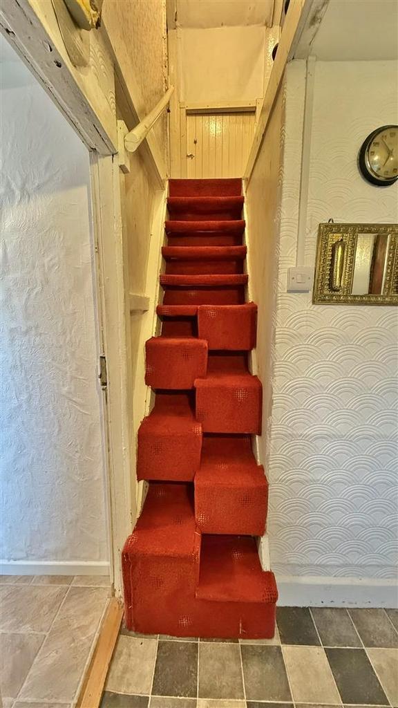 Stairs up to attic room