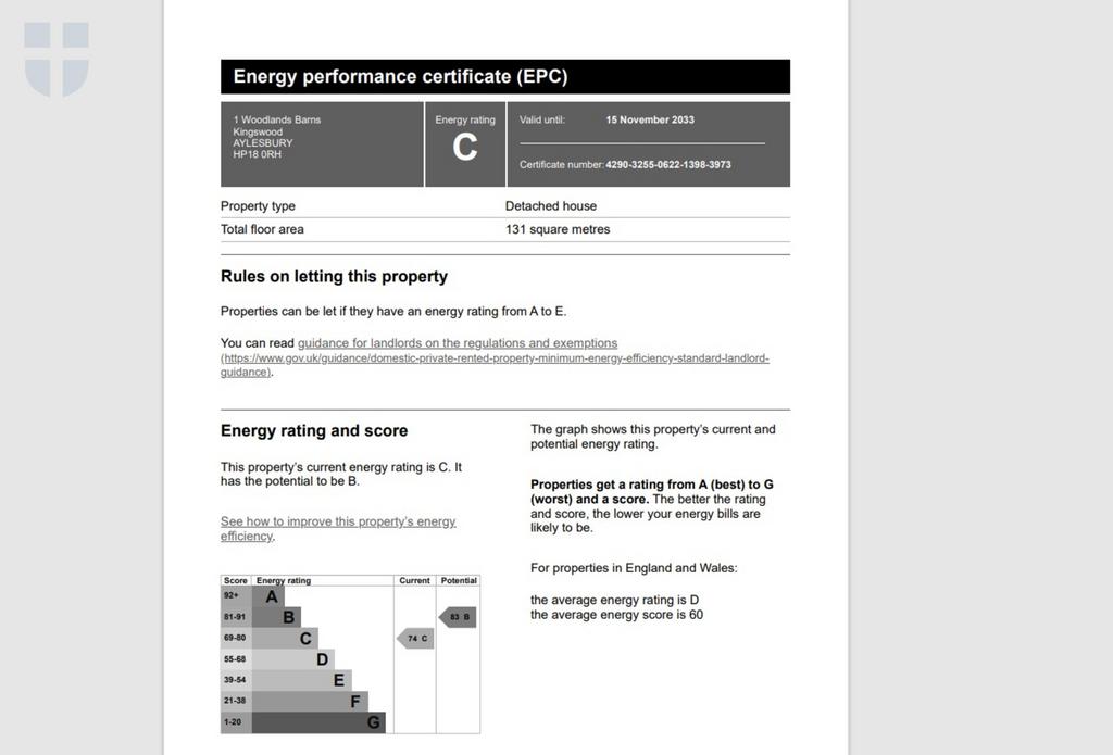 EPC valid to 15 11 2033