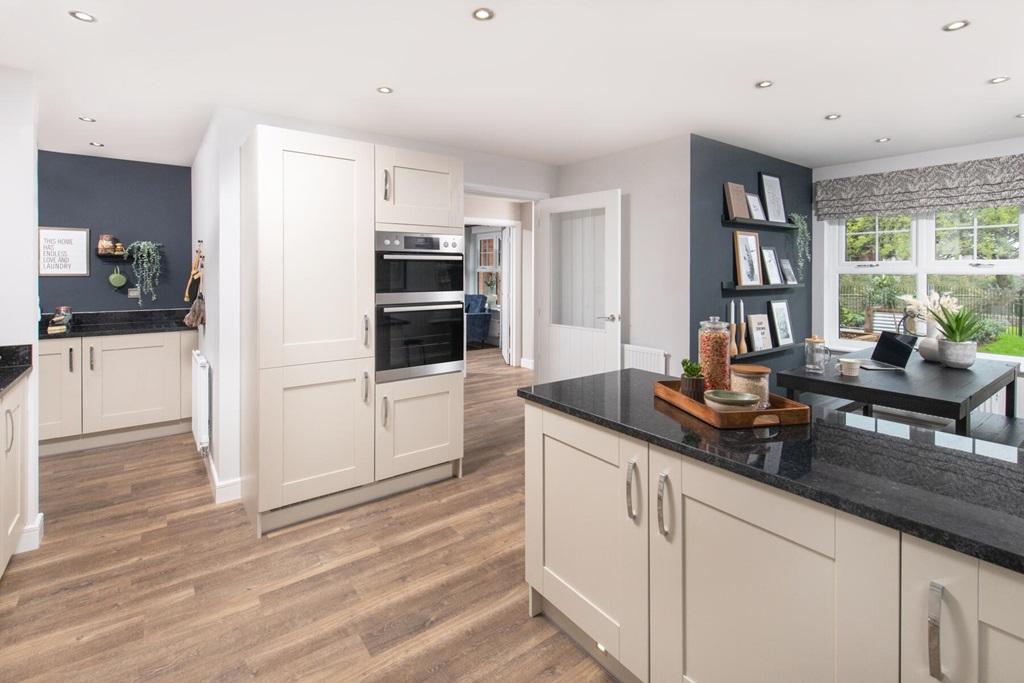 Large kitchen with utility area