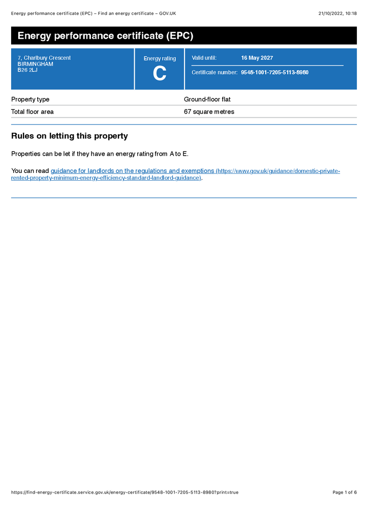 Energy performance certificate (EPC) – Find an ene