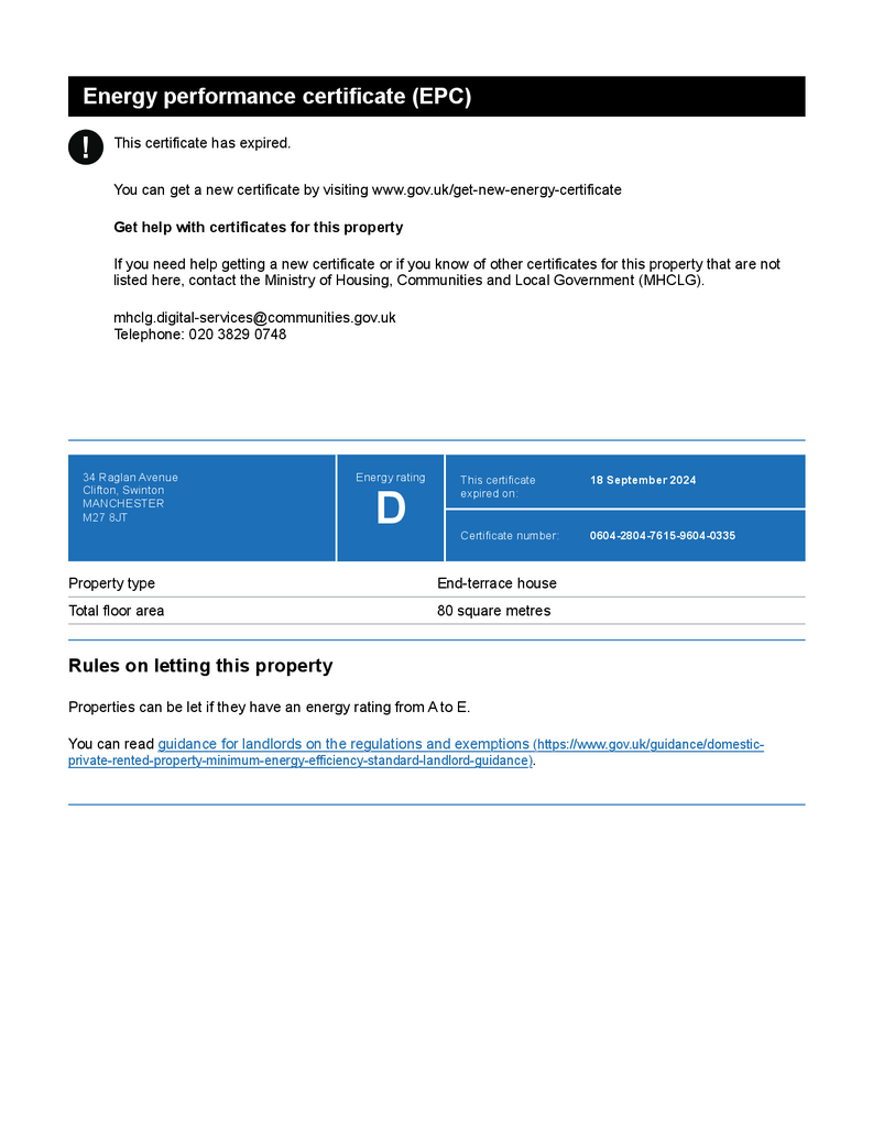 EPC Certificate