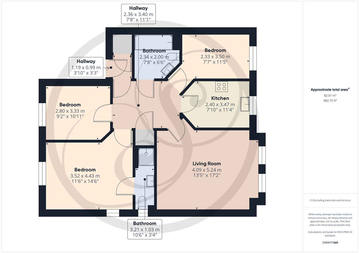 Cherry Court, Leeds 3 bed flat - £205,000