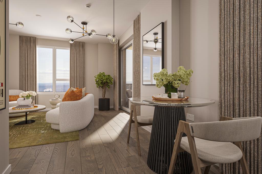 Fenton Apartments (1bed) - Living Area 2