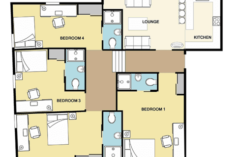 4 bedroom apartment to rent, Flat C The Clubhouse