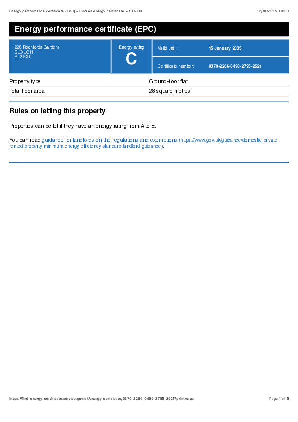 EPC (Contains public sector information licensed under the Open Government Licence v3.0.)