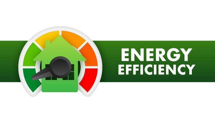 Green energy efficiency logo chart concept green e