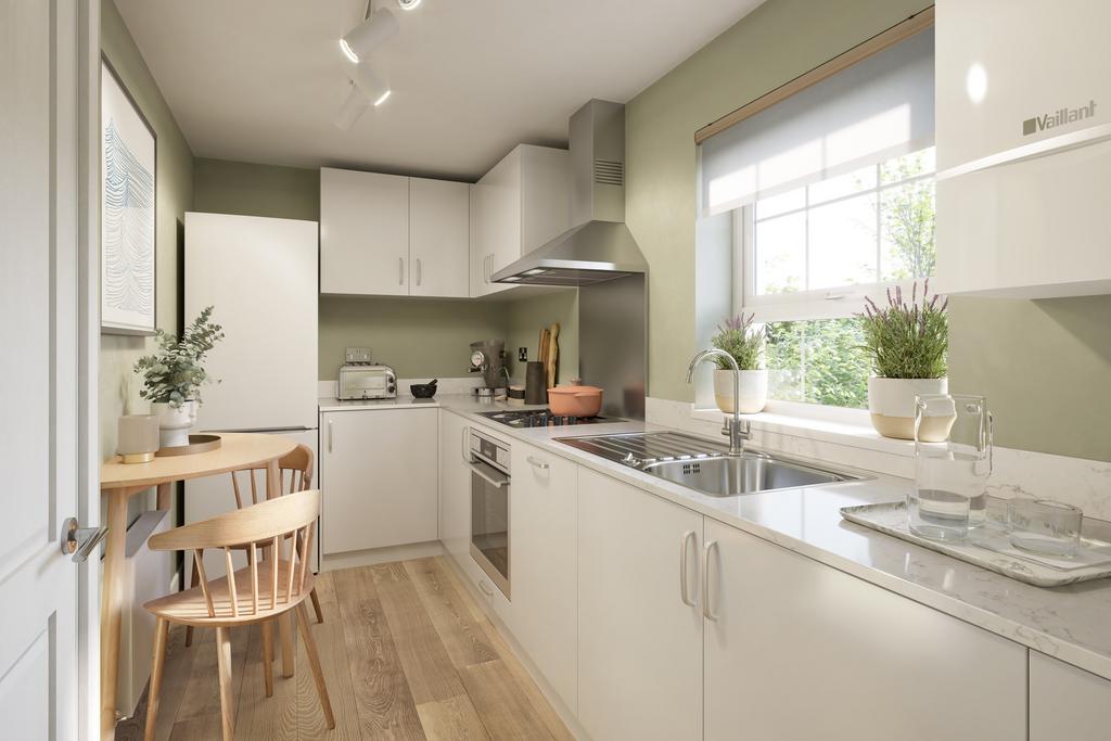 Kitchen in a 2 bedroom home