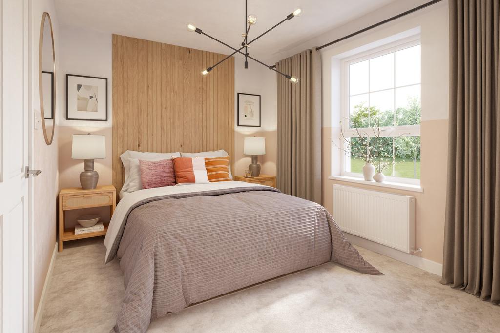 Main bedroom in a 2 bedroom home