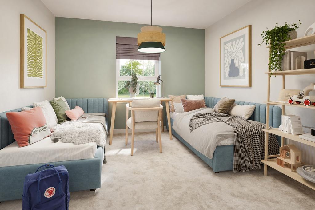 Second bedroom in a 2 bedroom home