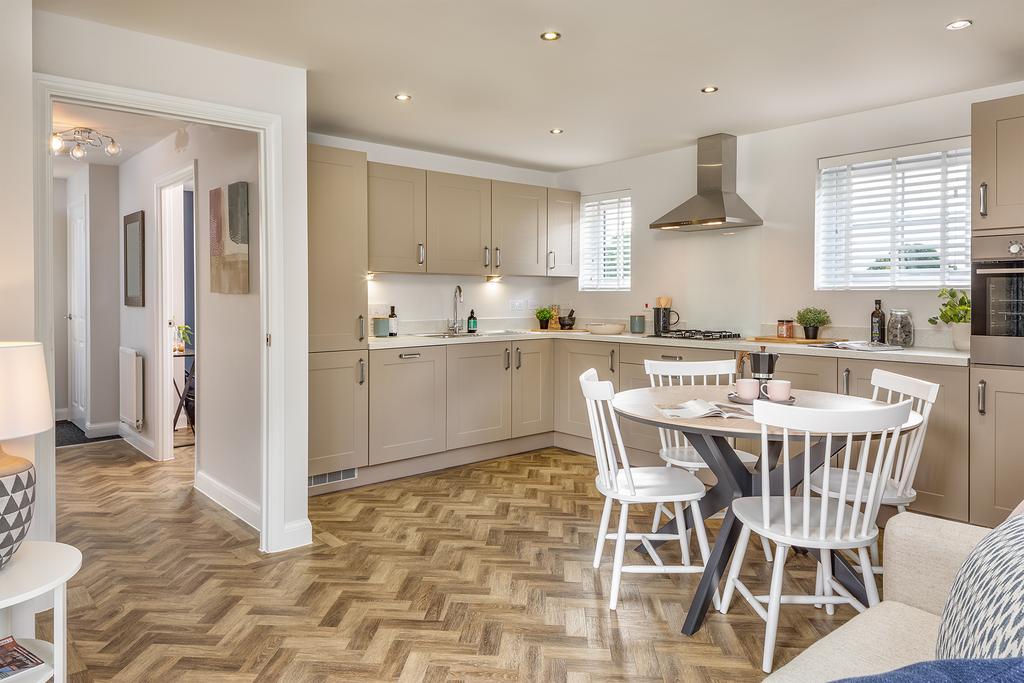 Open plan kitchen in the Alderney 4 bedroom home