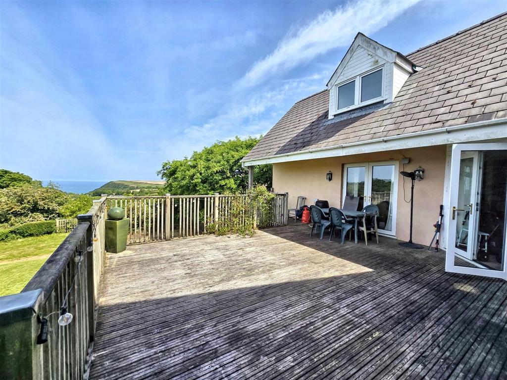 Decking and sea views