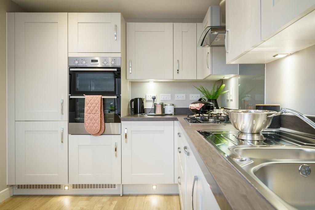 The modern, easy to clean kitchen
