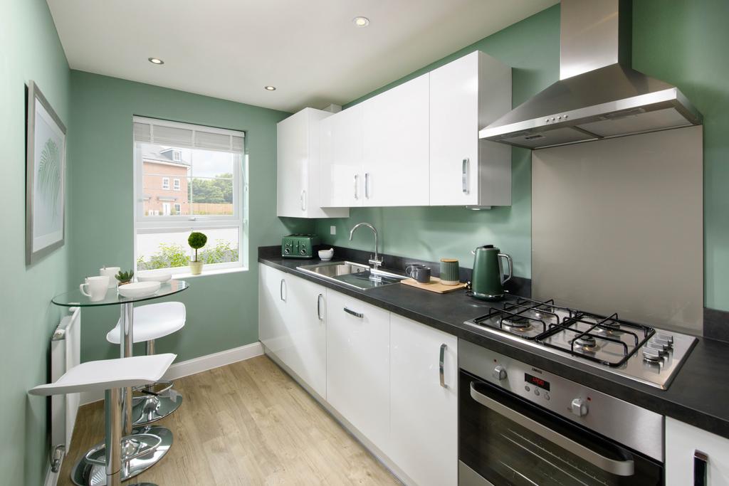 Kitchen inside The 3 bedroom Norbury