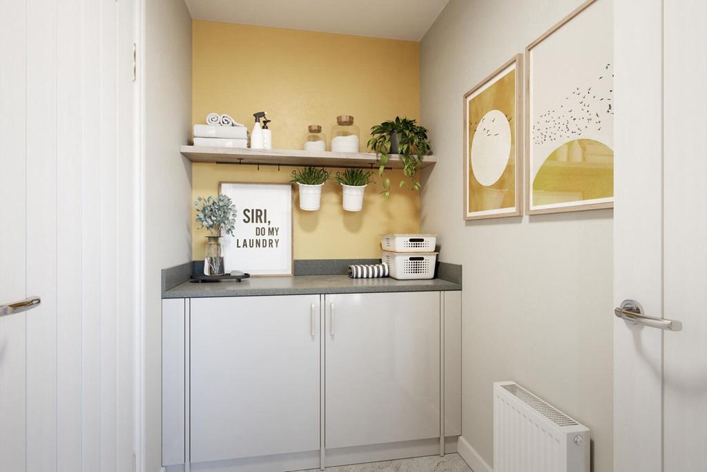 A utility rooms adds convenience