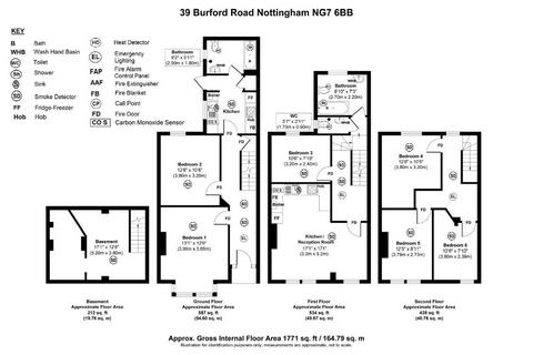 6 bedroom flat to rent, Burford Road, Nottingham NG7