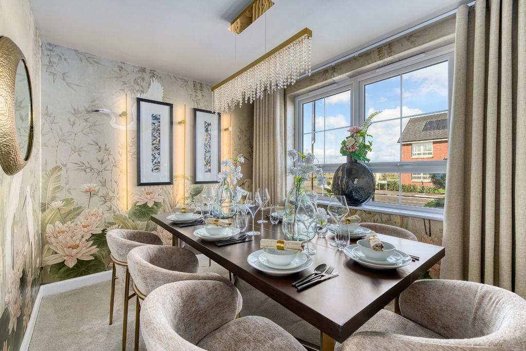 Dining room in 4 bed Glenbervie home