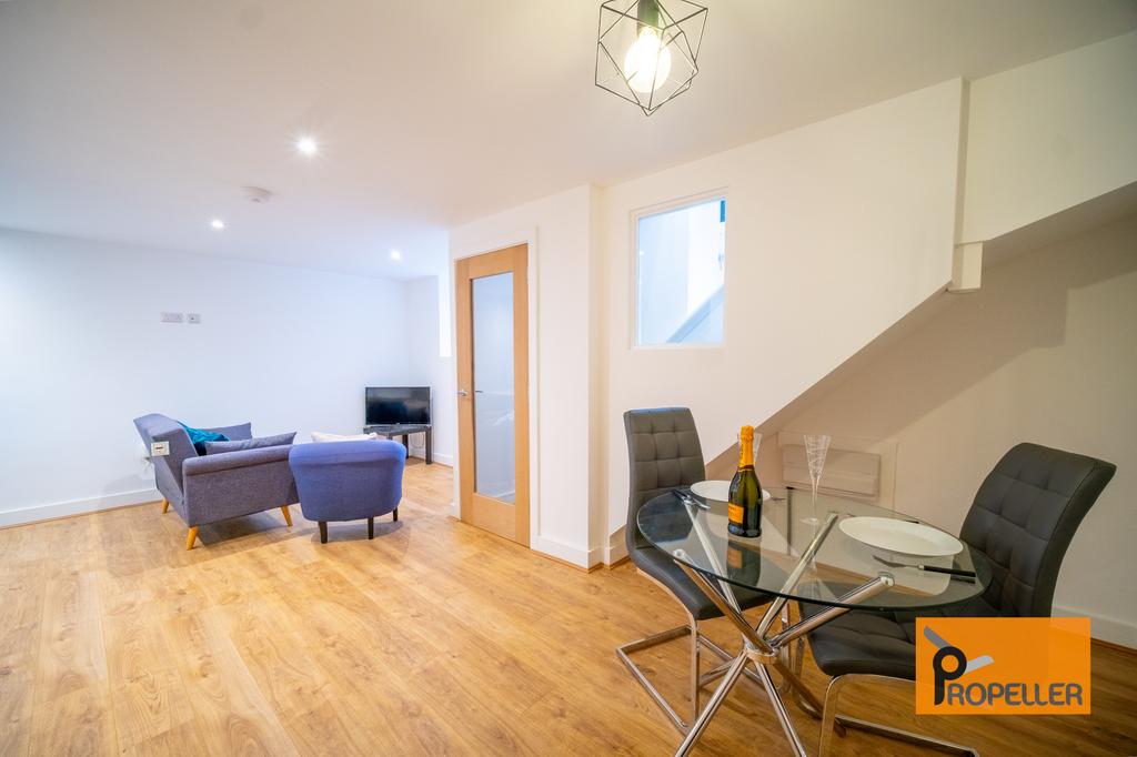 Open-plan living area, open plan living
