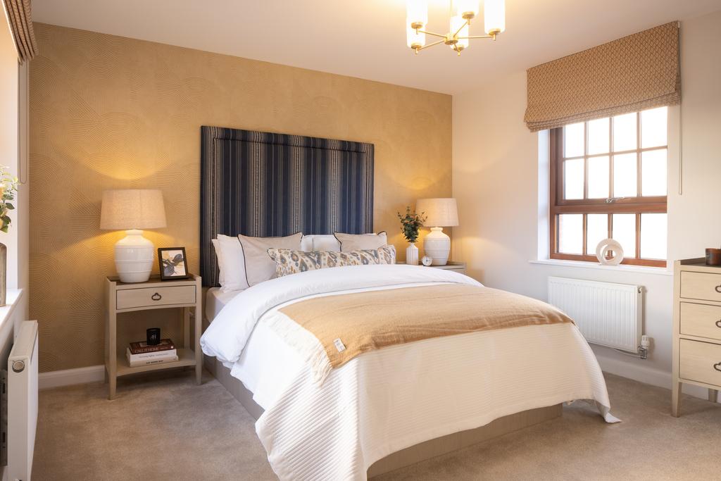 Internal shot of double bedroom in the conwy...