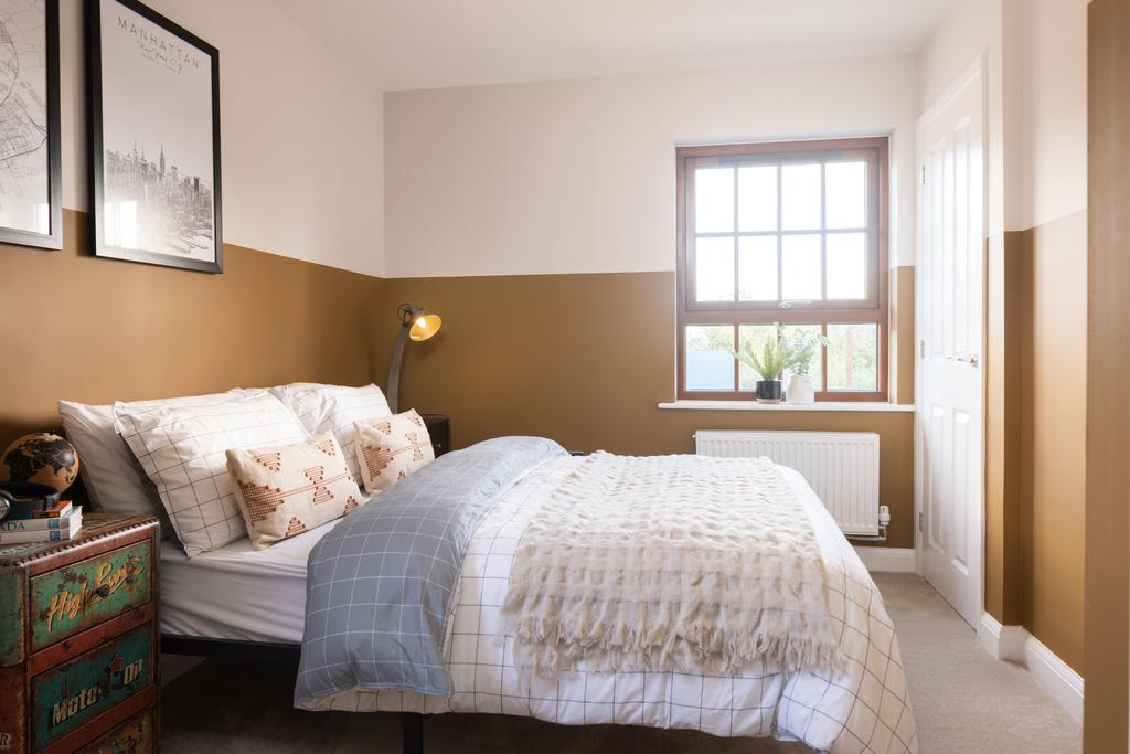 Internal shot of double bedroom in the conwy...