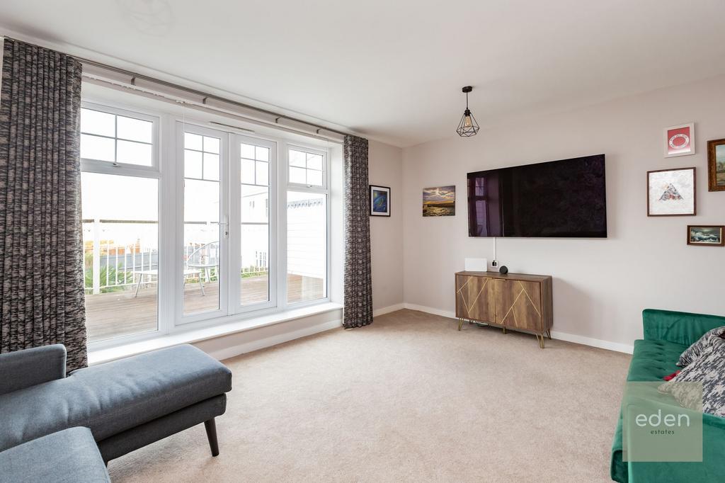 Living room onto balcony