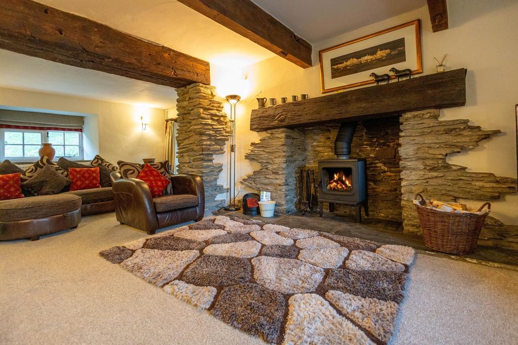 The Farmhouse   sitting room with fire