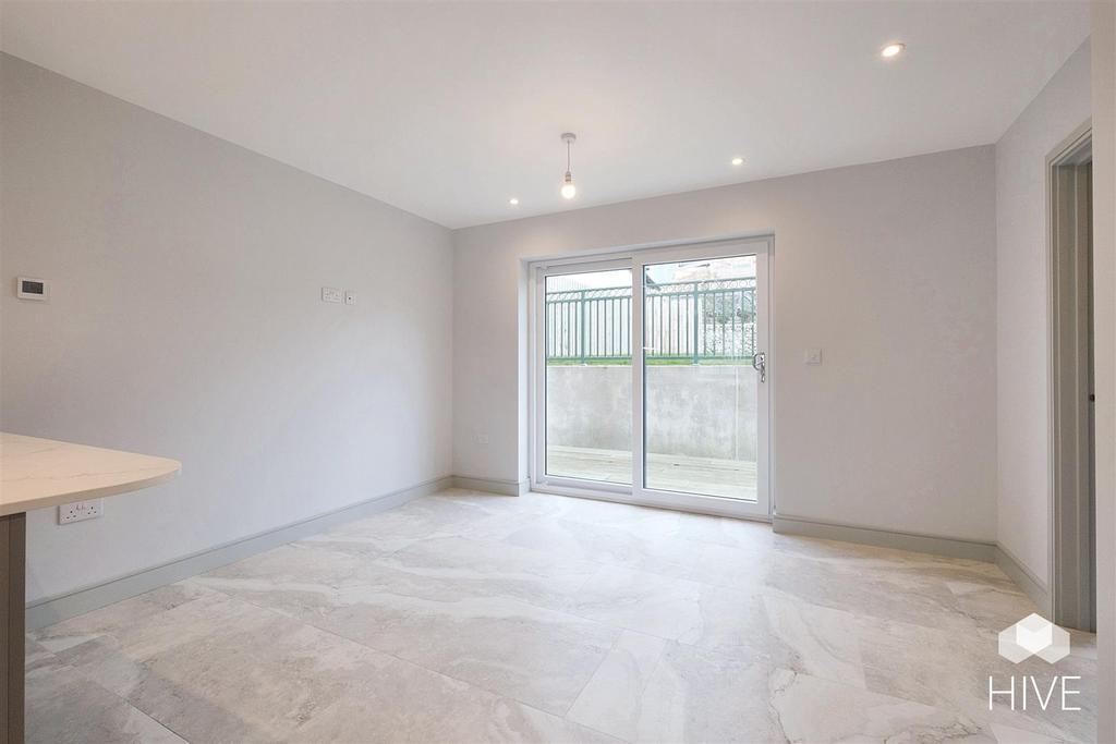 Dining area leading to patio